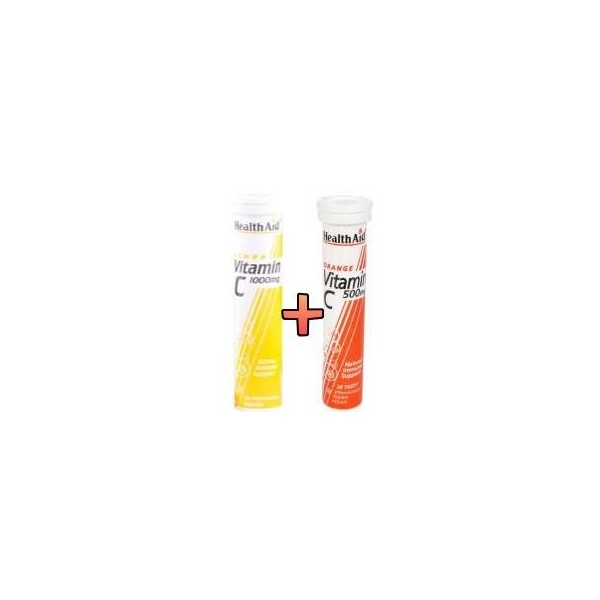 HEALTH AID VITAMIN C 1000MG LEMON + VITAMIN C 500MG