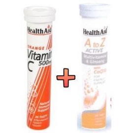 HEALTH AID A to Z ACTIVE + VITAMIN C 500MG ORANGE