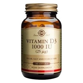 SOLGAR D-3 1000IU 100 SOFTGELS