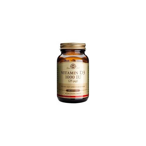 SOLGAR D-3 1000IU 100 SOFTGELS