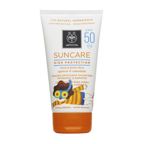 APIVITA SUNCARE ΠΑΙΔΙΚΟ ΑΝΤΙΗΛΙΑΚΟ ΓΑΛΑΚΤΩΜΑ ΠΡΟΣΩΠΟΥ ΚΑΙ ΣΩΜΑΤΟΣ SPF 50, 150 ML