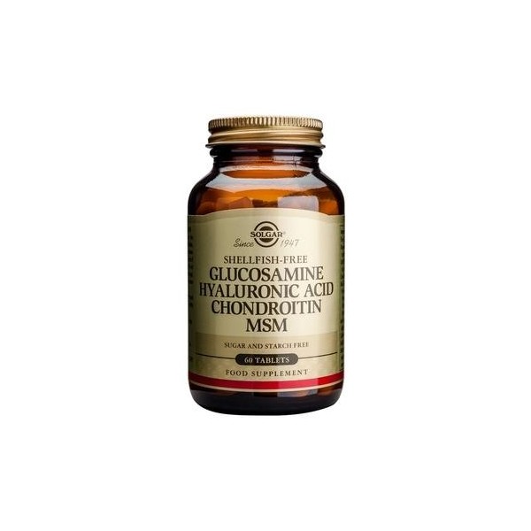 SOLGAR GLUCOSAMINE HYALOURONIC ACID CHONDROITIN MSM