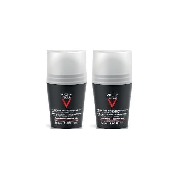 VICHY DEODORANT HOMME 48H ANTI-TRANSPIRANTE 1+1
