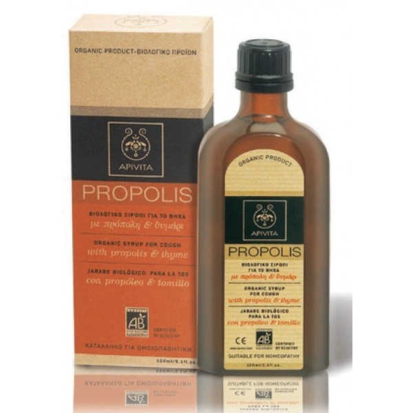 APIVITA ORGANIC SYRUP FOR THE THROAT WITH PROPOLIS & THYME