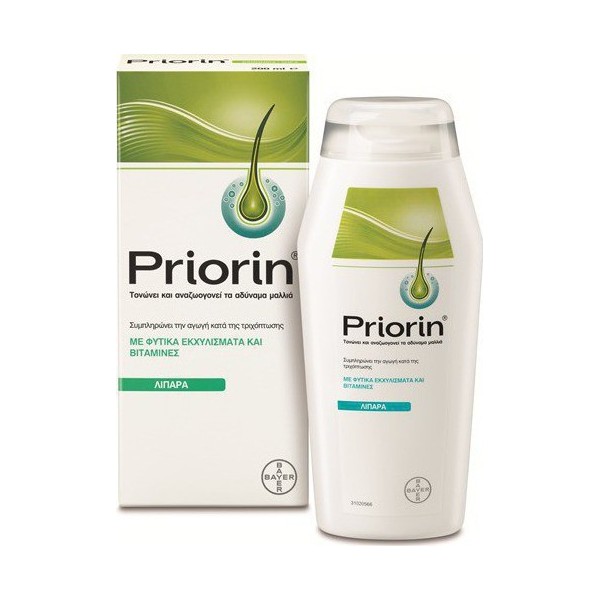PRIORIN ΣΑΜΠΟΥΑΝ ΓΙΑ ΛΙΠΑΡΑ ΜΑΛΛΙΑ 200ML