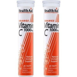 Health Aid Vitamin C 1000mg 2x 20 effervescent tablets Orange