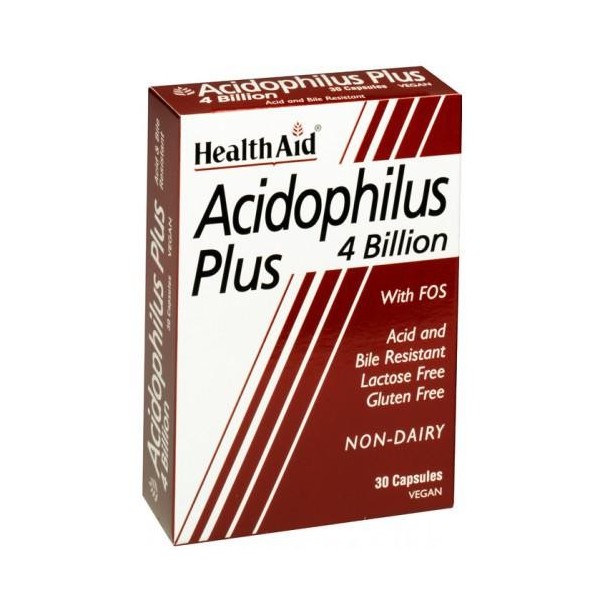 HEALTH AID ACIDOPHILUS PLUS 4 BILLION 30CAPS