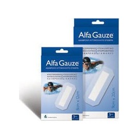 Alfa-Gauze Αποστειρωμένο αδιάβροχο αυτοκόλλητο επίθεμα 10 cm x 10 cm 5