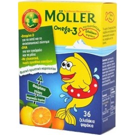 Moller's Omega 3 for Children 36 jellies Orange Lemon