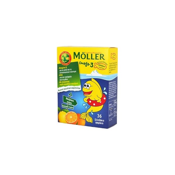 Moller's Omega 3 for Children 36 jellies Orange Lemon