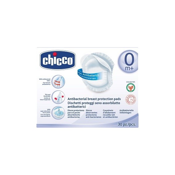 Chicco Breast Pads Antibacterial, 30pcs