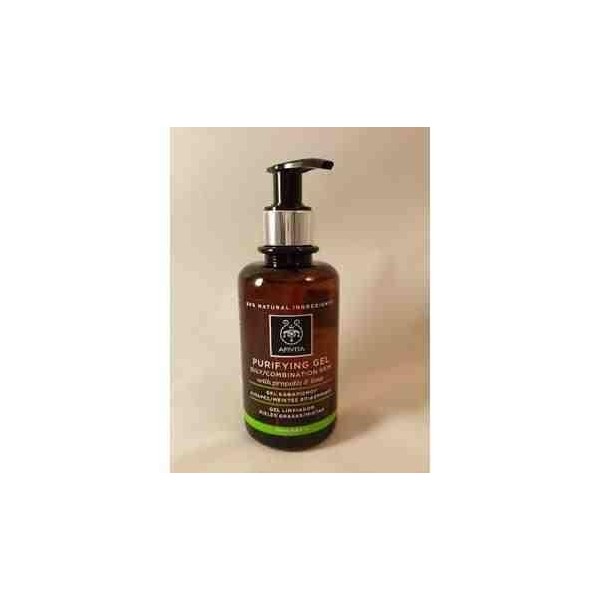 APIVITA CLEANSING GEL FOR FAT & COMBINED SKIN WITH PROPOLIS & citron