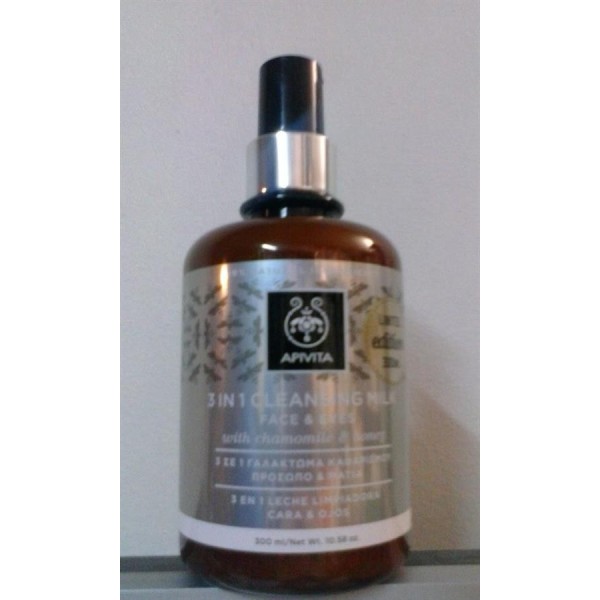 APIVITA CLEANSING MILK 3 IN 1 FACE & EYES WITH CHAMOMILE AND HONEY-LIMITED EDITION