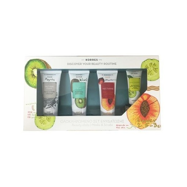 KORRES SET INTEGRATED HYDRATION MASKS & SCRUBS
